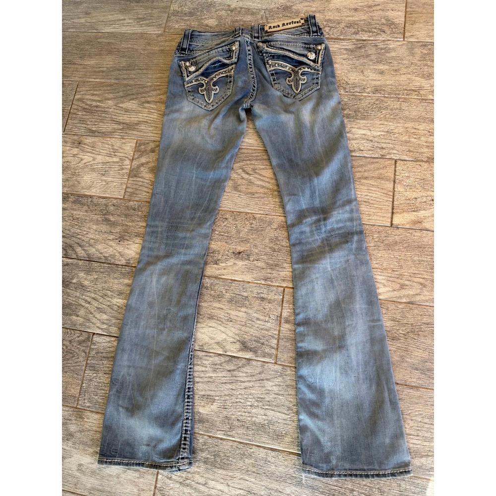 Rock Revival Bootcut Jeans 26 Johanna Boot Western Embellished Denim Womens Jean